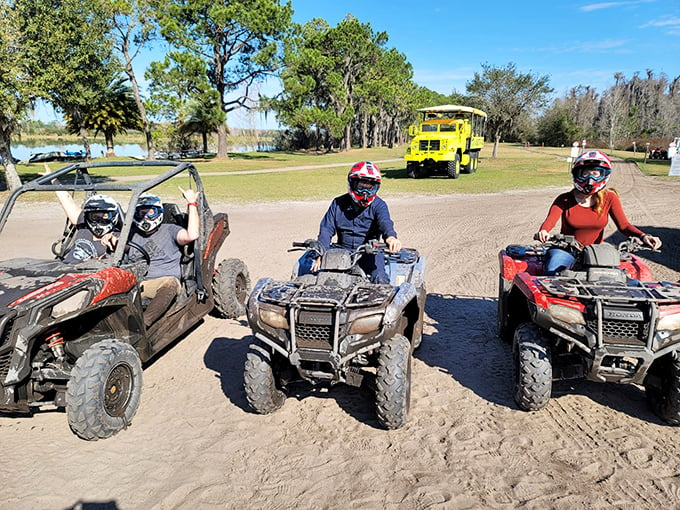 Rev up your inner daredevil at Revolution Adventures. It's like off-roading in your living room, if your living room was 230 acres of mud and mayhem.