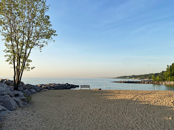 Who needs a time machine? Sunrise Park's pristine beach transports you to a world before smartphones and stress.