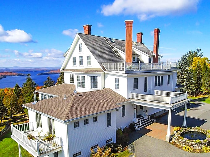 Moosehead Lake stretches out before Blair Hill Inn like nature's own IMAX screen. Warning: May cause spontaneous sighs of contentment.