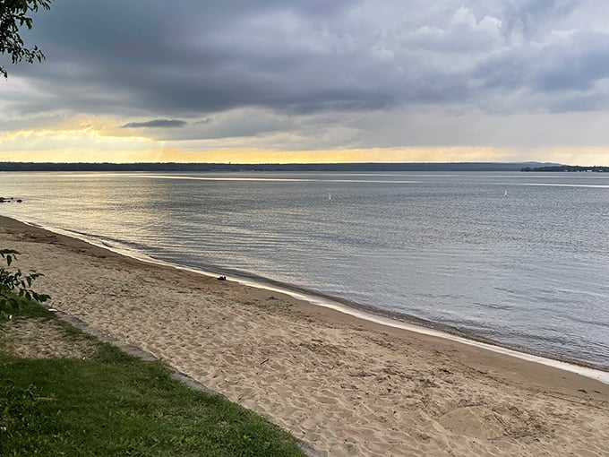 Brimley State Park Beach: Whitefish Bay's hidden gem. The water's so clear, you might spot Nemo on vacation!