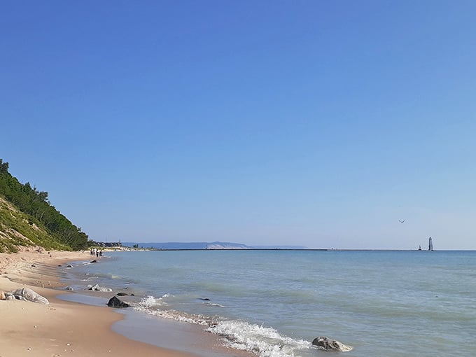 Sand so soft, you'll think you're walking on nature's memory foam. Lake Michigan never looked so inviting!