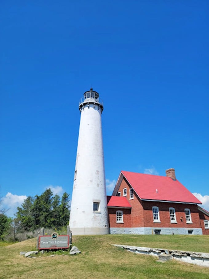 Tawas Point Beach: Where the lighthouse steals the show and the birds put on a fashion parade.