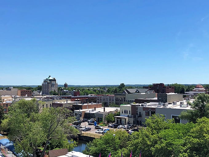 Traverse City: Where cherries reign supreme! This bustling downtown could give any big city a run for its money.