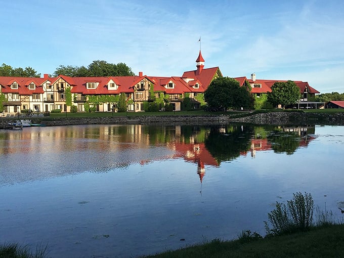 Sunset serenity in Harbor Springs. The golden hour here paints the world in hues that would make even Bob Ross jealous.