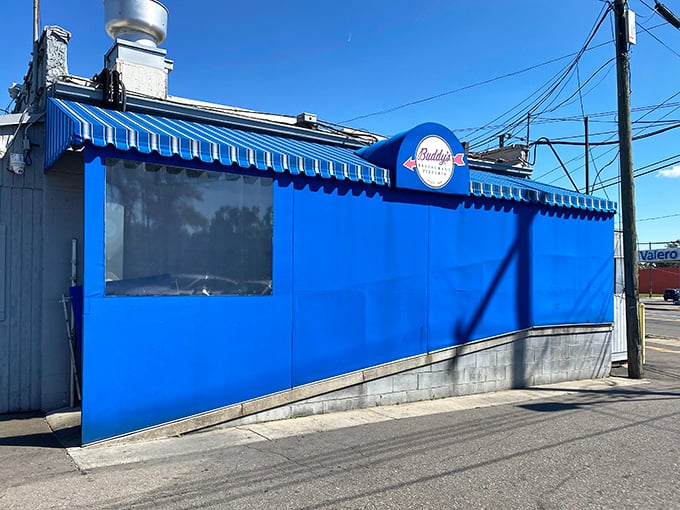 Buddy's: The square deal that's been rounding out Detroit's corners since 1946. This blue-awninged beauty is where pizza dreams come true. Photo credit: Michael Hoover