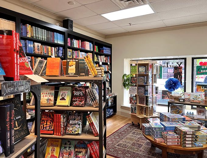 Books, gifts, and literary treasures galore! Content's inviting interior promises hours of browsing bliss for the curious mind.