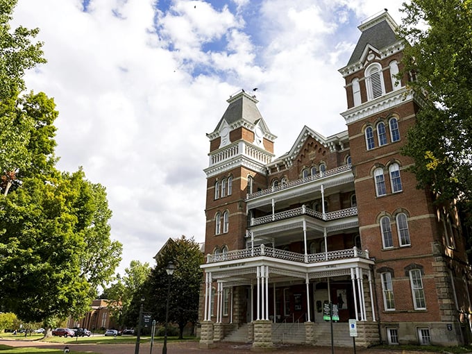 Academia meets "American Horror Story"! The Ridges' brick facade holds more stories than a library of Stephen King novels.