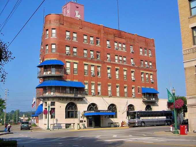 Room service with a boo! This historic hotel offers views of the Ohio River... and maybe a spectral guest or two.