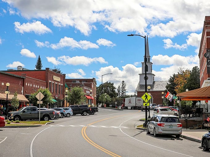 Brandon's charming downtown: Where small-town Vermont shows off its artistic side with colorful flair.