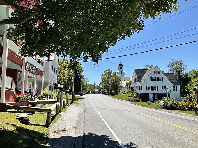 Weston's quaint streets: Where time seems to slow down, allowing you to savor every moment of Vermont charm.