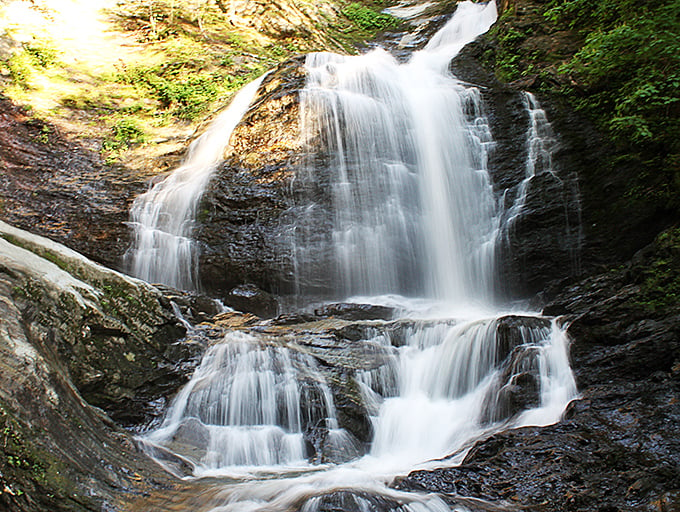 Waterfall wanderlust: Moss Glen's tumbling waters create a scene so picturesque, it'll have you planning your next visit before you leave.