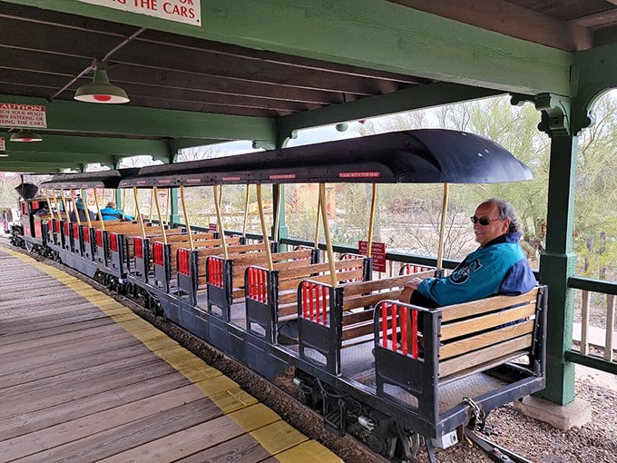 All aboard the time-traveling express! This train ride's got more charm than a cowboy's twinkle and twice the views.