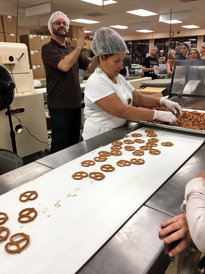 Ever wondered how chocolate goes from bean to bar? These lucky folks are about to find out on Hoffman's behind-the-scenes tour.