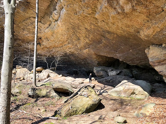 Cave of wonders: This rocky alcove looks like it could be hiding pirate treasure or prehistoric art. Either way, it's a geological jackpot!