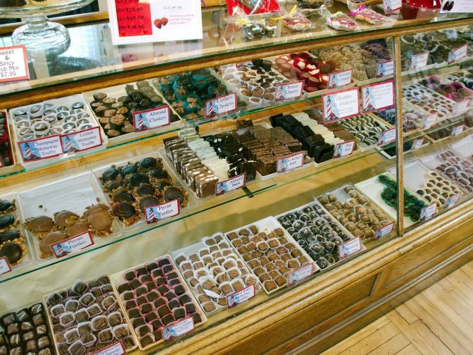 Choices, choices! This display case is like a chocolate lover's version of Sophie's Choice – impossible to pick just one.