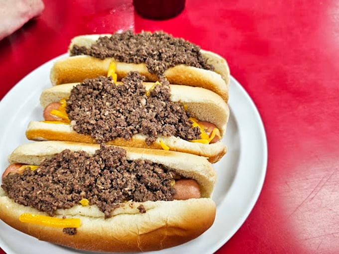 Triple the dogs, triple the joy! This plate is the food equivalent of winning the lottery – jackpot of flavors!