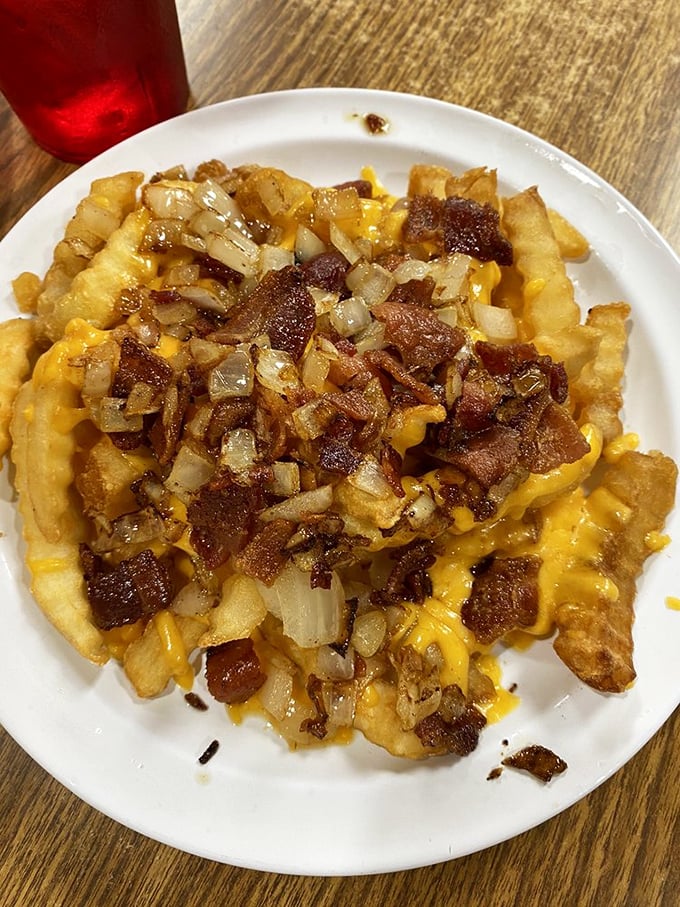 Fries that put the 'great' in 'Great Lakes State'. Topped with bacon and cheese, it's a potato party you won't want to miss.