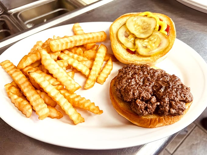 Burger bliss! This bad boy is stacked higher than a Motown hit parade and just as likely to make you sing with joy.