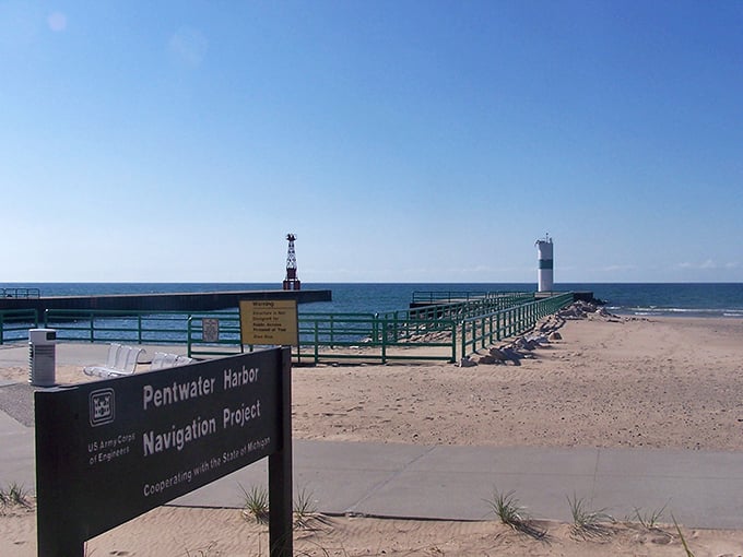 Beach, please! Pentwater's harbor and sandy shores are where Lake Michigan decided to create its own version of paradise. Sunscreen and flip-flops are non-negotiable.