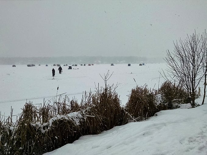 Winter in Pentwater: When the town transforms into a real-life snow globe, and ice fishing becomes an extreme sport.