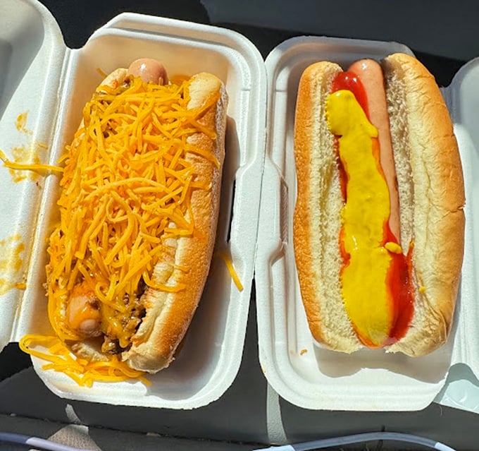 Double the dogs, double the joy! These chili-smothered beauties are ready to make your day twice as nice. Napkins at the ready, folks!