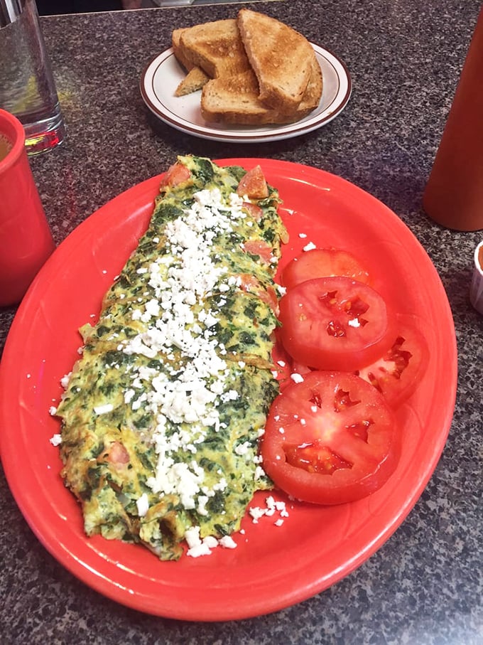 Green eggs and ham? Dr. Seuss has nothing on this veggie omelet, a colorful masterpiece that even Sam-I-Am would love.