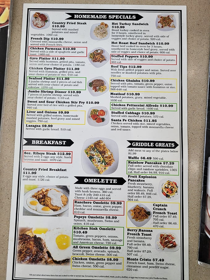 Decisions, decisions! This menu is like a greatest hits album of comfort food classics. Good luck choosing just one!