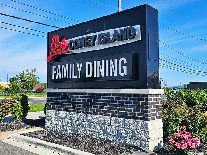 Family dining at its finest! Leo's sign promises a feast that'll make you feel right at home, even if you're miles away.