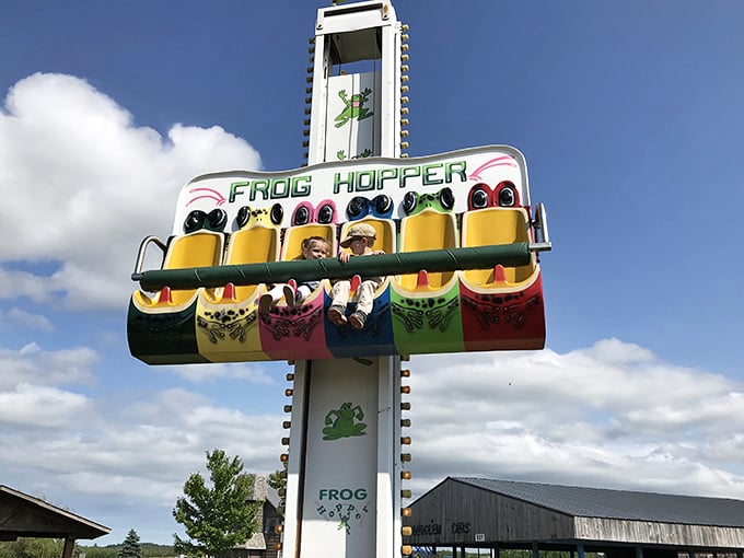 Hop aboard the Frog Hopper, where "ribbit" meets "wheee!" It's like a pogo stick for the whole family, minus the scraped knees.