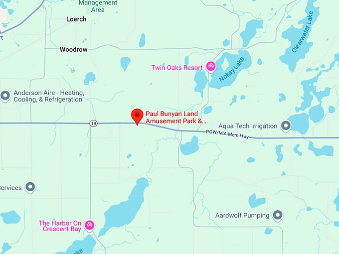 16. paul bunyan land amusement park & campground map