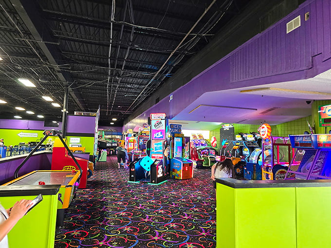 Welcome to the land of beeps and boops! This arcade is like Vegas for kids (and kids at heart), minus the risk of losing your life savings.