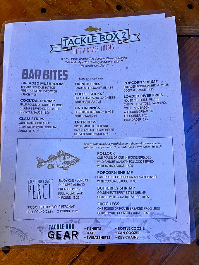 A menu that'll have you hooked! From perch to frog legs, Tackle Box 2 serves up aquatic delights that would make Aquaman jealous.