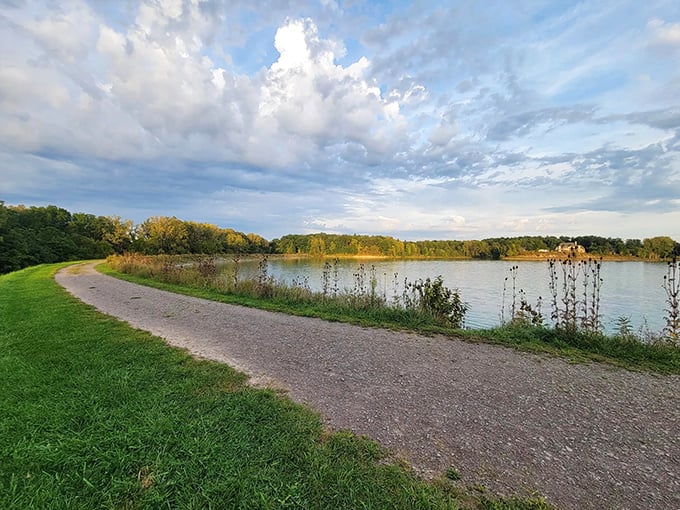 The path less traveled... by couch potatoes. This lakeside trail is calling your name louder than that bag of chips in your pantry.