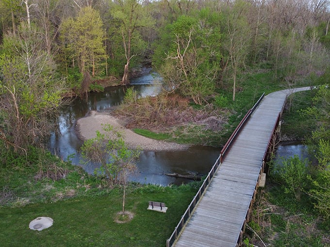 Stairway to heaven? Nope, just a really nice bridge. But with views like this, you might feel like you've ascended to cloud nine.