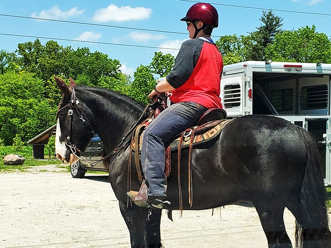 Giddy up and slow down: Horse riding in Chagrin Falls is like stepping into a John Wayne movie, but with better scenery and less gunslinging. It's the perfect way to mosey through town.