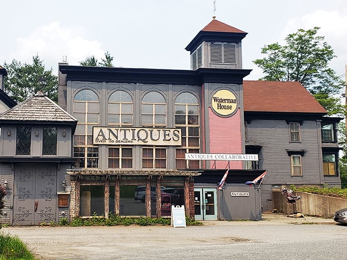 Waterman House or Narnia's antique shop? This eclectic exterior hints at the treasures waiting inside.