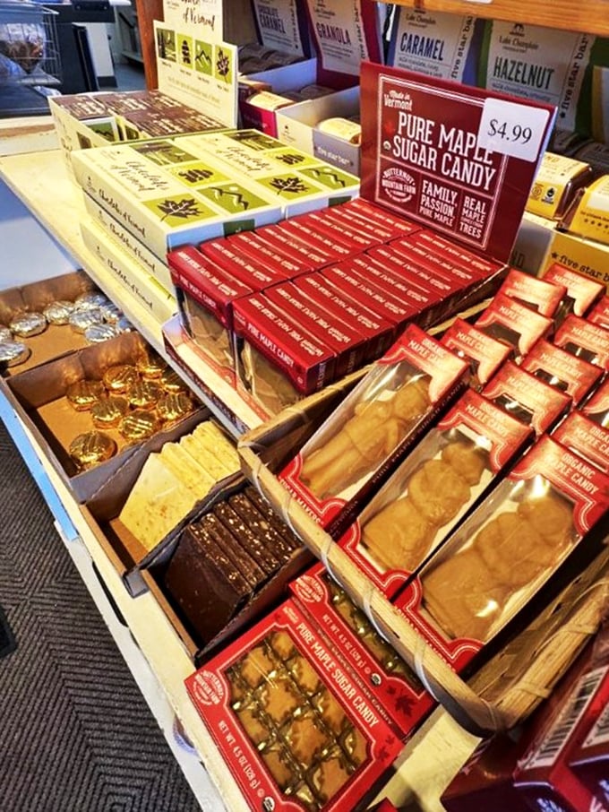 Sweet tooth? More like sweet teeth! This candy display is like a sugary United Nations – bringing together flavors from around the world.