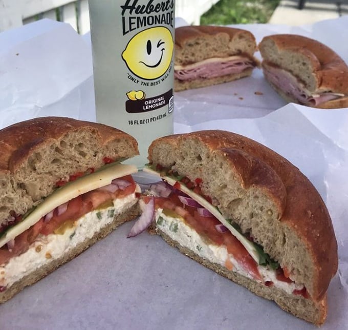 Move over, Norman Rockwell – there's a new American classic in town! This sandwich looks like it jumped right off a nostalgic painting.