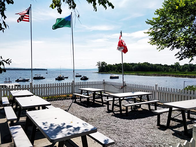 Lunchtime with a view that's pure Vermont-derlust! These picnic tables offer a feast for the eyes and the stomach.