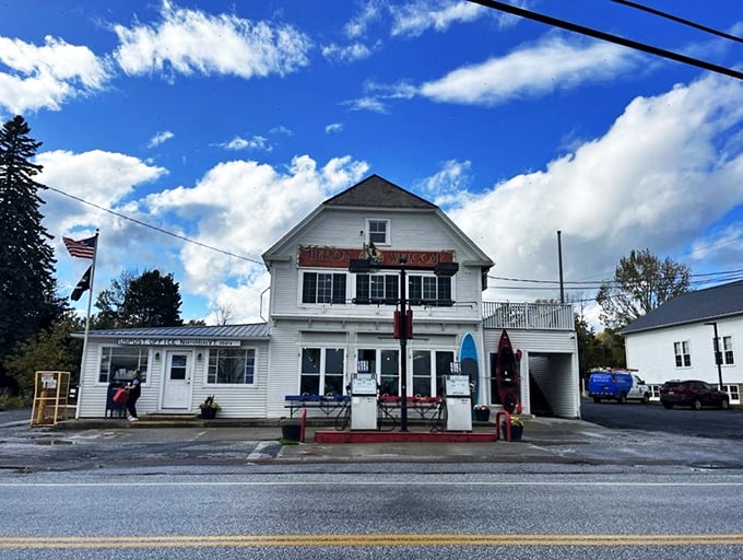 A postcard-perfect slice of small-town America! Hero's Welcome isn't just a store; it's the heart of North Hero, pumping charm and sandwiches in equal measure.