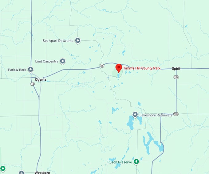 16. timm's hill county park map