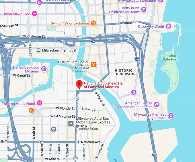 16. national bobblehead hall of fame and museum map