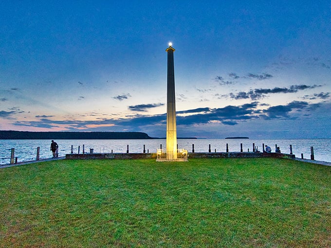 Sunset seekers, your quest ends here. This lakeside obelisk stands sentinel over Ephraim's shores, offering a front-row seat to nature's nightly light show.