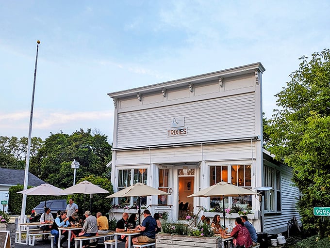 Trixie's: where hungry travelers and locals alike gather to swap tales and sample Door County's finest. Just don't ask for the Wi-Fi password – you're here to unplug!