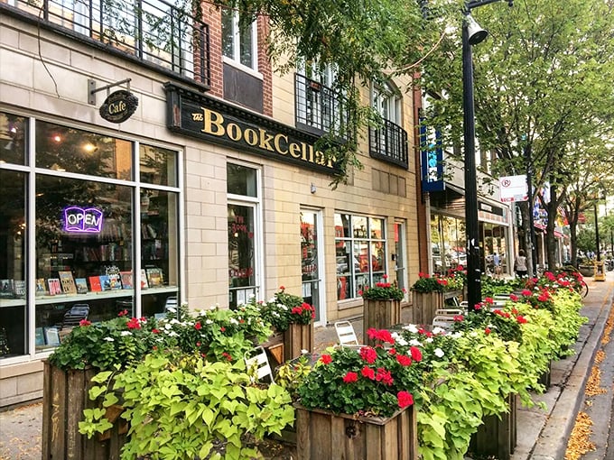 Flower boxes and book talks bloom here. It's a garden of literary delights in the heart of Chicago. Photo credit: Derek Lawson