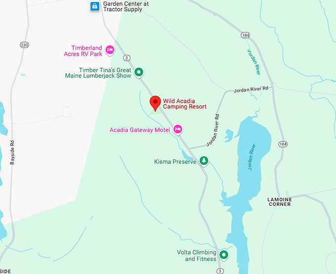 16. wild acadia camping resort map