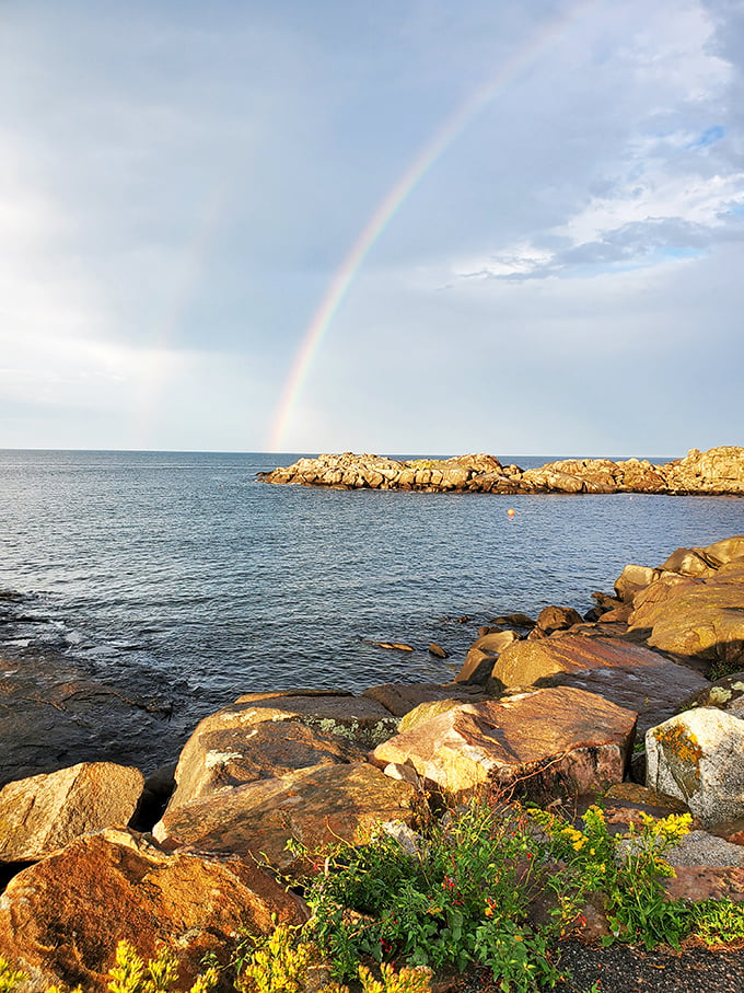 Mother Nature's dessert backdrop! This coastal view is the perfect palate cleanser between scoops of creamy goodness.