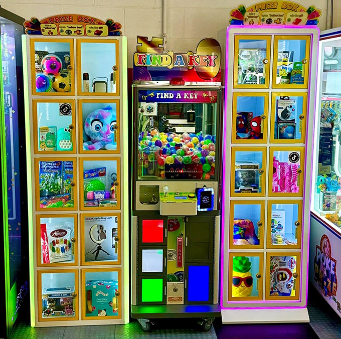 It's not gambling if it's for toys, right? This prize machine is a treasure trove of trinkets and potential disappointment.