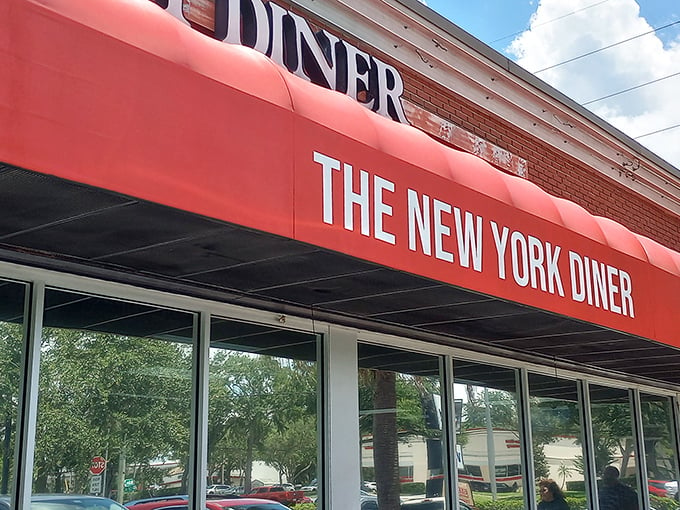 New York attitude, Florida sunshine. The New York Diner's facade hints at sassy waitstaff and portions that could feed a small borough.