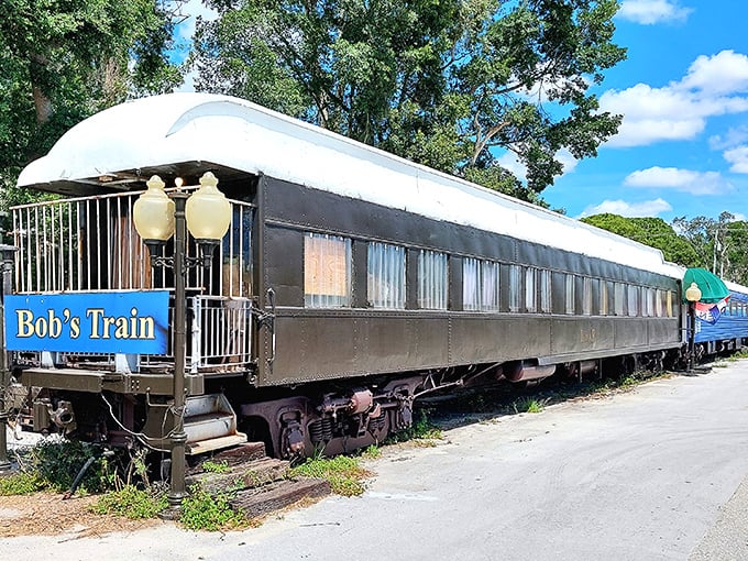 Choo-choo-choose your own culinary adventure! Bob's Train car looks more inviting than a first-class ticket to Yumville.